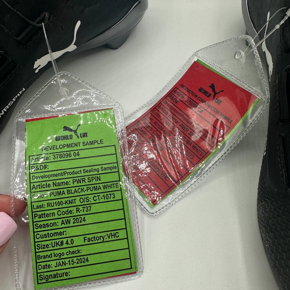 PUMA PWRSPIN Indoor Cycling Shoes Black/White 378096-04 Men's 5 NEW - Picture 4 of 10